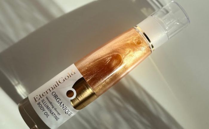 suchy olejek do ciała z drobinkami